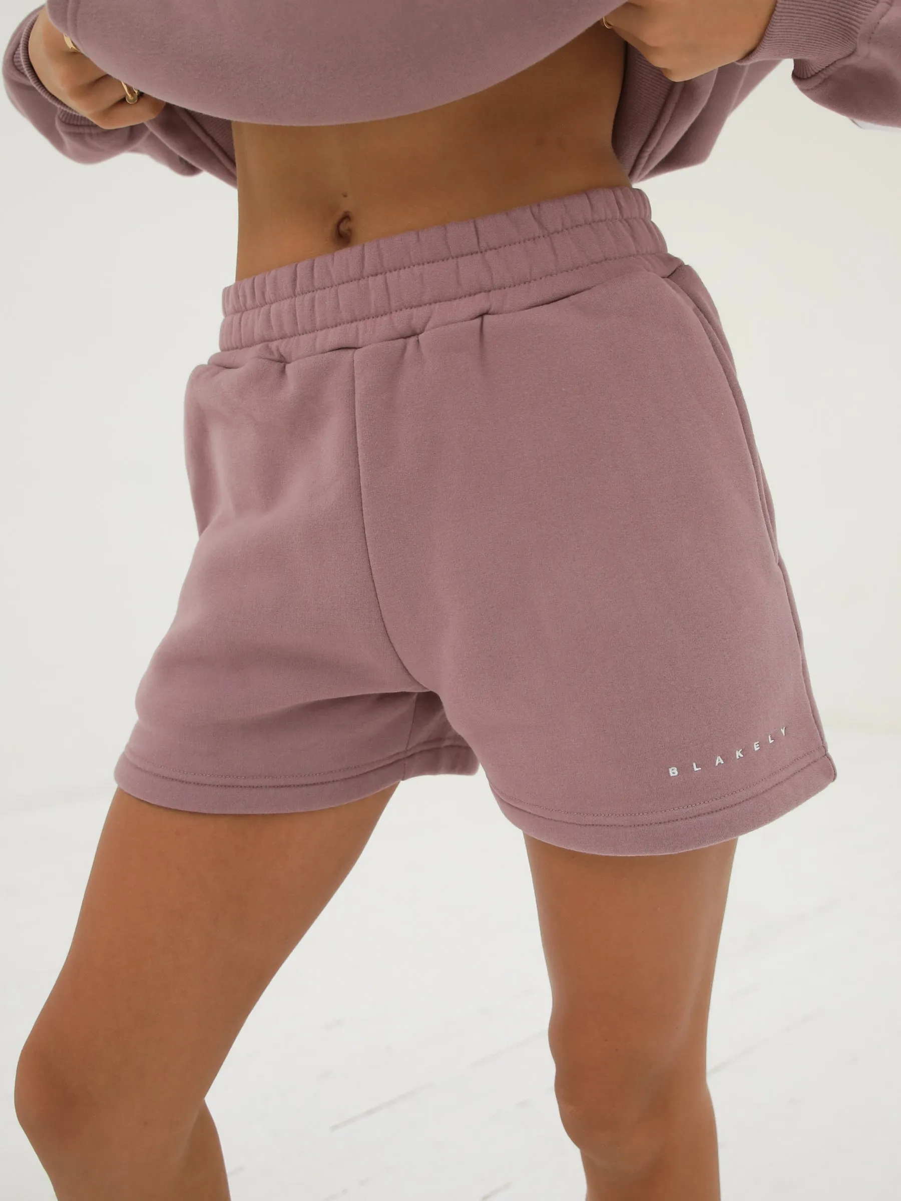 Isabel Jogger Shorts - Dusty Pink Moisture Management Lining Fast Absorption Textile