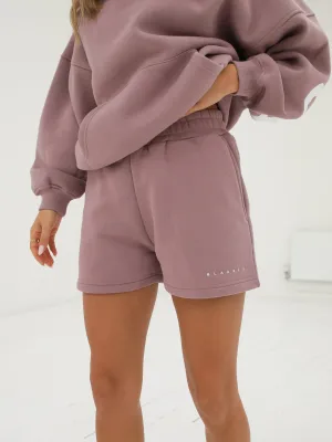 Stylish Design High Rise Waist Isabel Jogger Shorts - Dusty Pink
