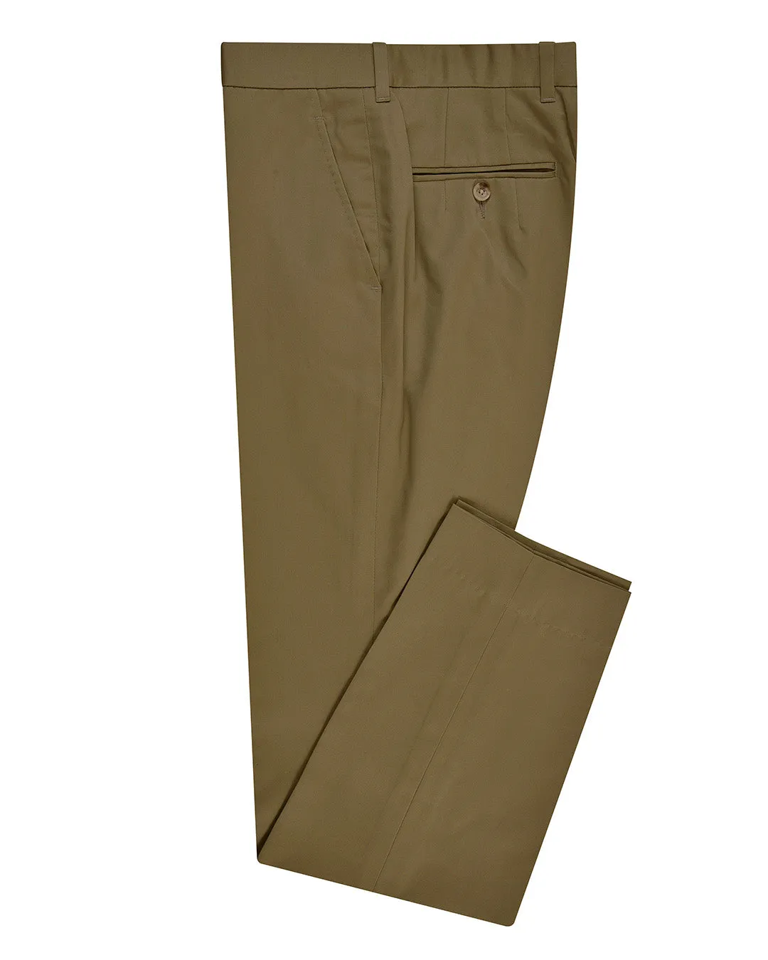 British Khaki Cotton Dress Pant Lightweight Feel Non Irritating