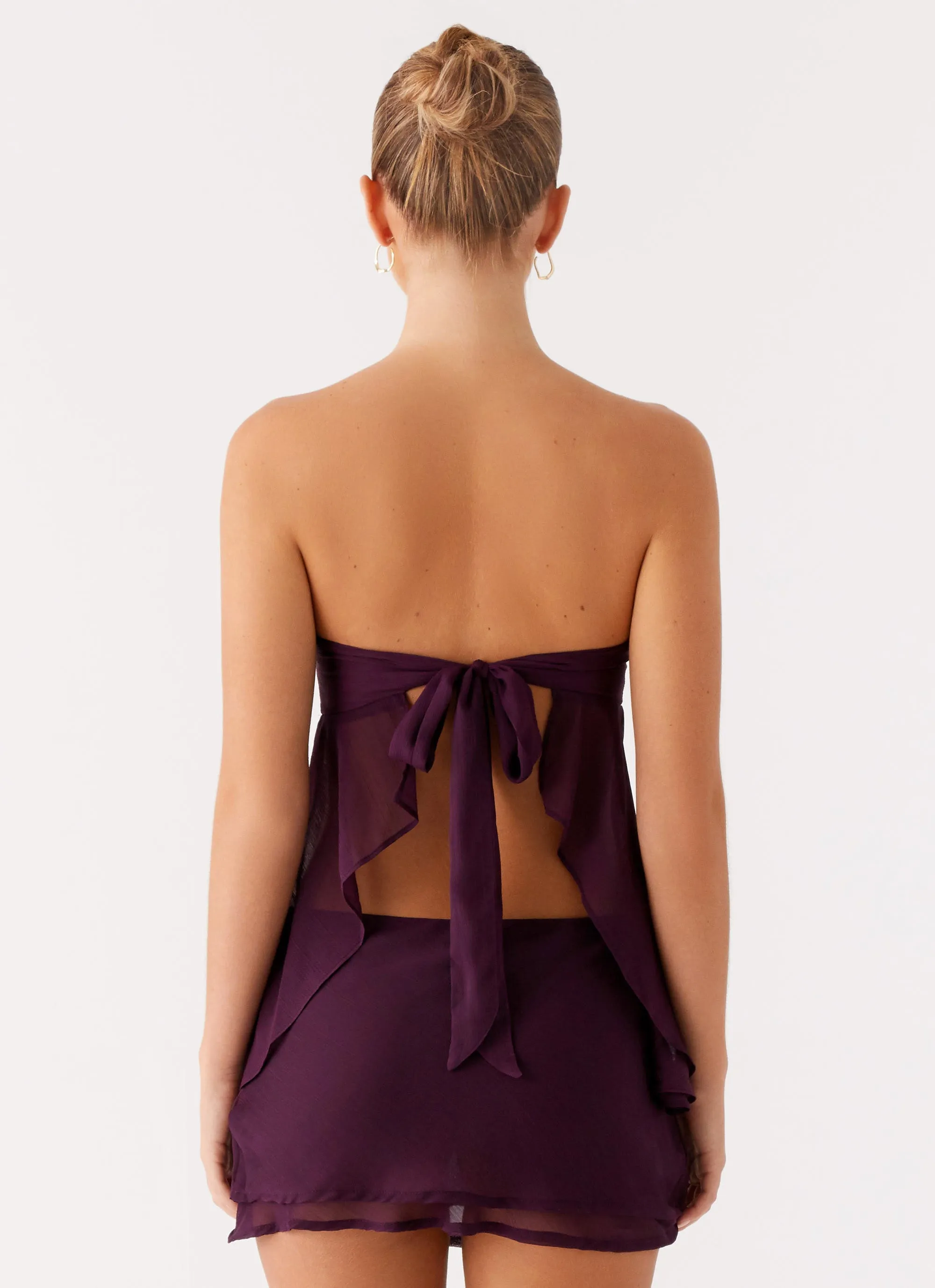 Leg-Lengthening Caleb Mini Skirt - Plum