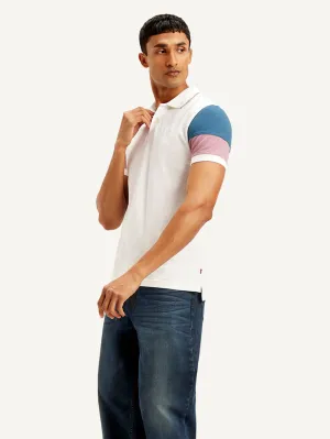 Layering Piece QuickDry Technology Men's Colorblock Slim Fit Polo T-shirt