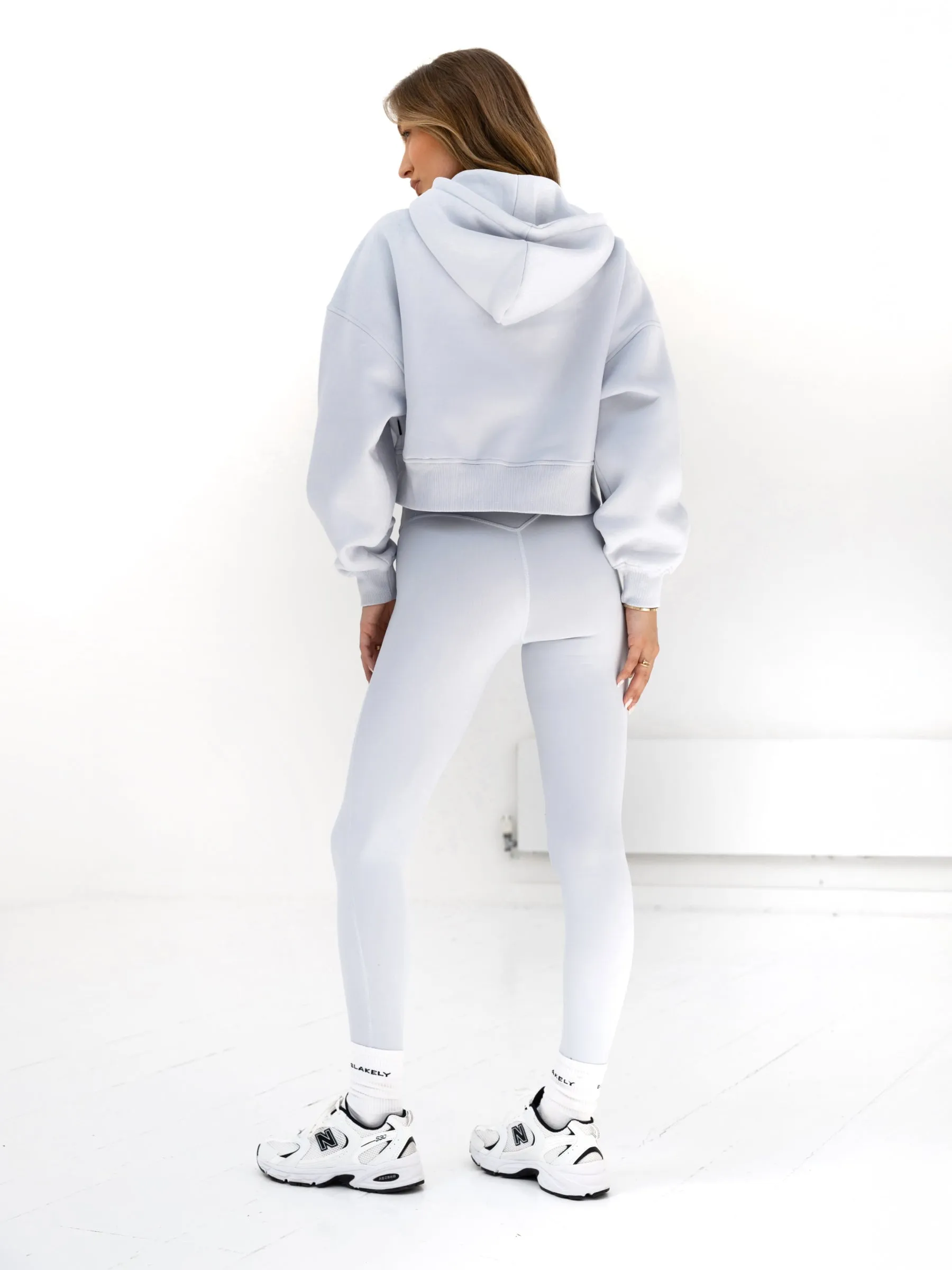 Suburban style Artistic Detail Blakely Full Zip Hoodie - Pale Blue