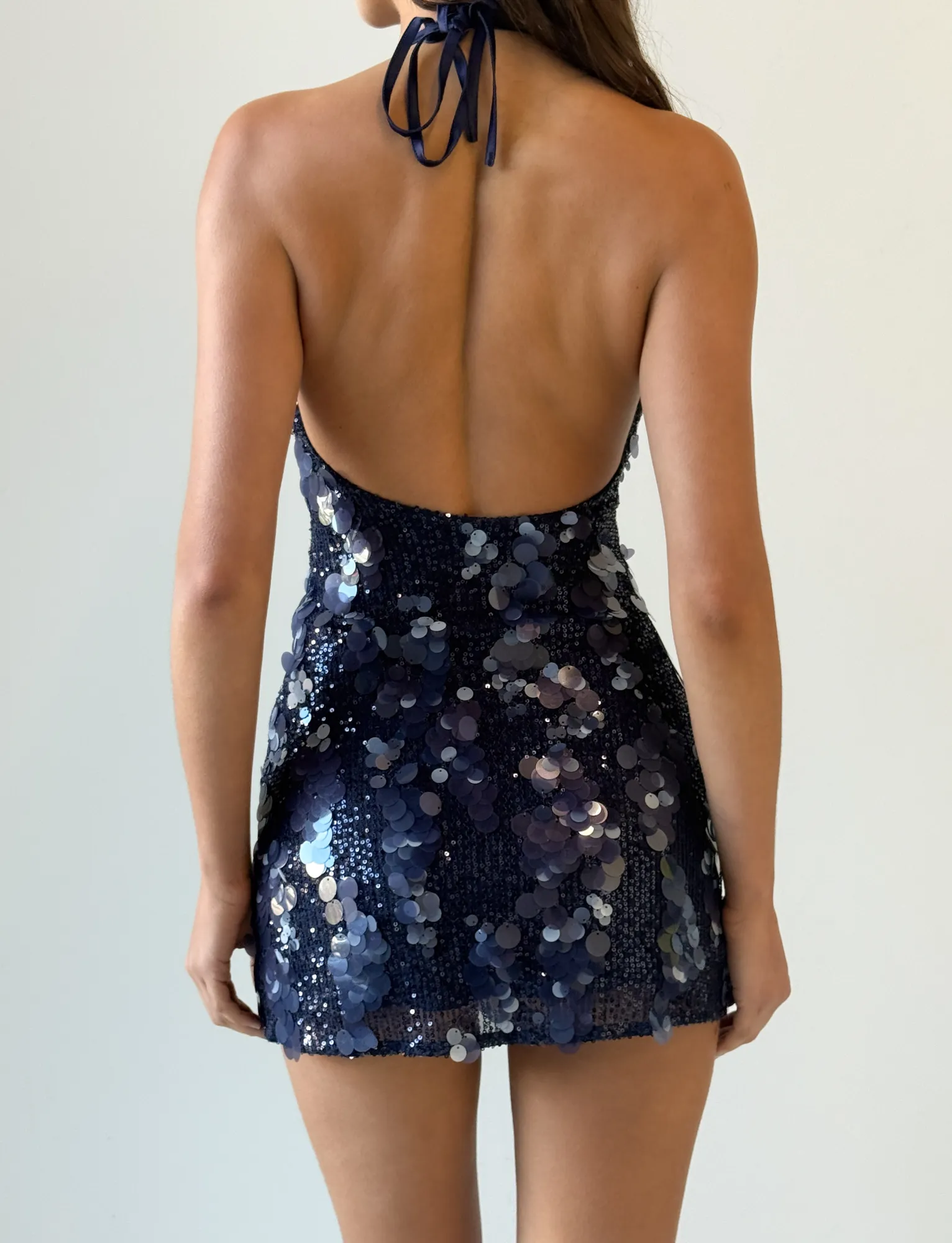 ZANA MINI DRESS - NAVY SEQUIN Weekend Look