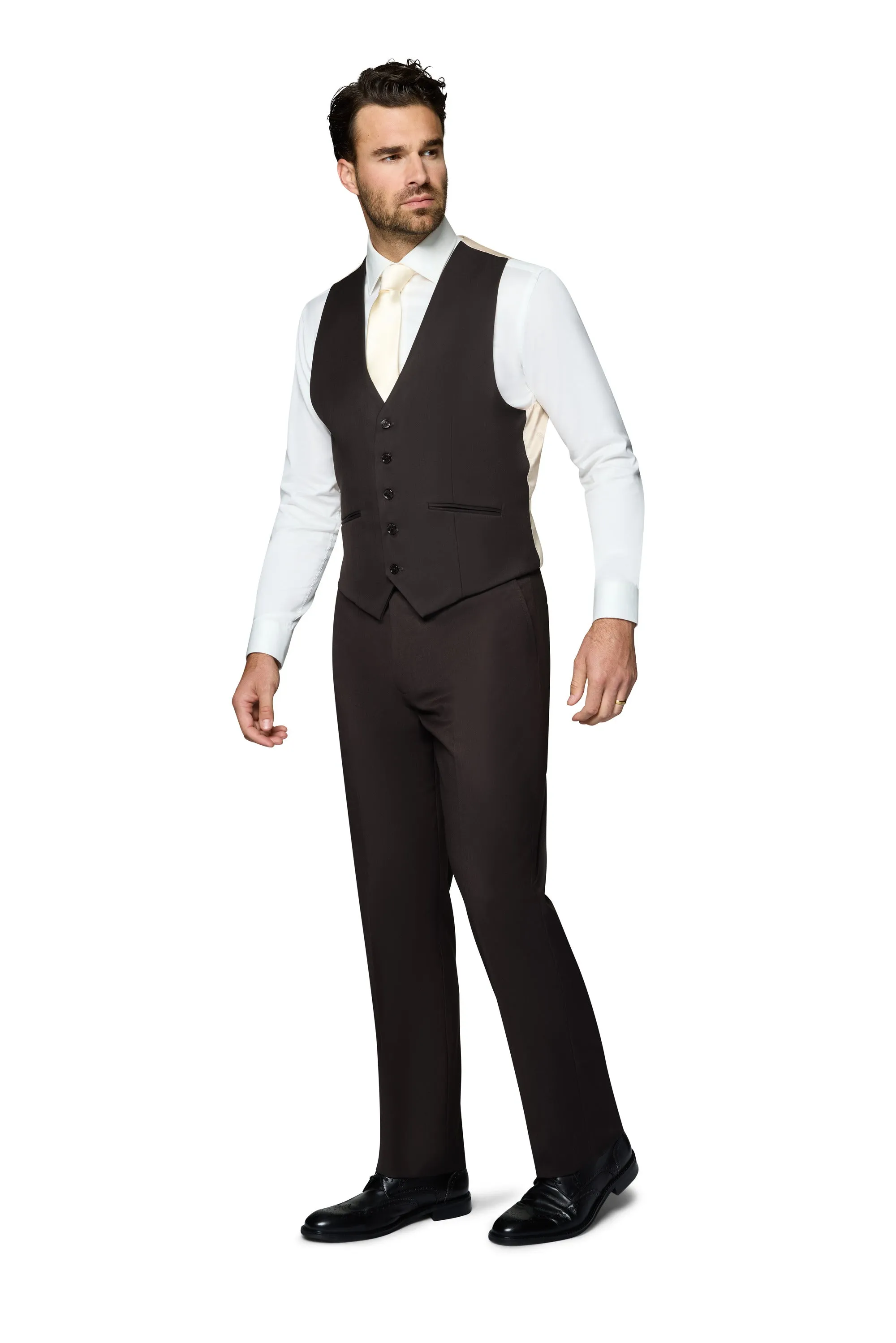 Bergamo Orange Solid Modern Fit Pants - Brown Durable Activewear Non Clip