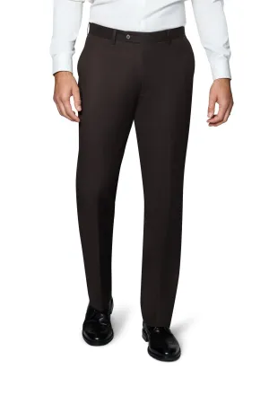 Bergamo Orange Solid Modern Fit Pants - Brown Multi Pocket System Move Comfort