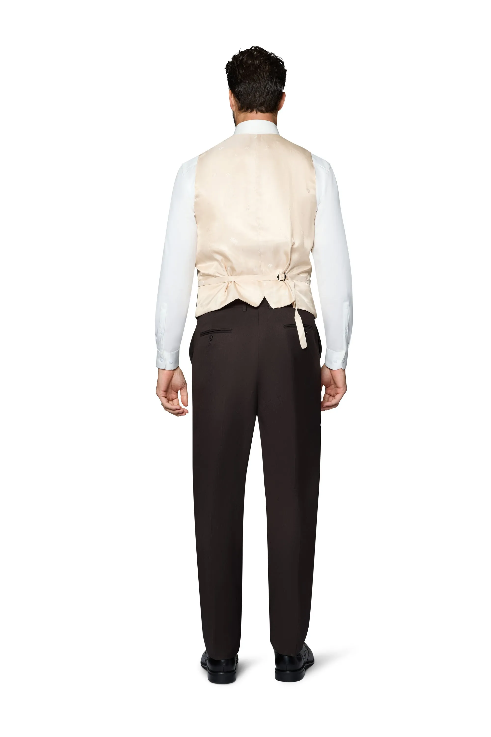 Bergamo Orange Solid Modern Fit Pants - Brown Zero Waste Manufacturing