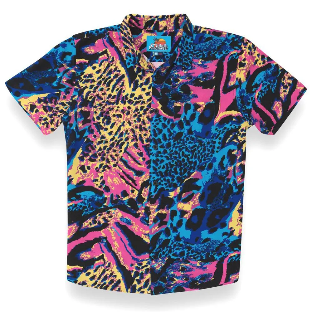 Comfy Vibes Reinforced Hems Balls Beachwear Retro Junkie Button Up