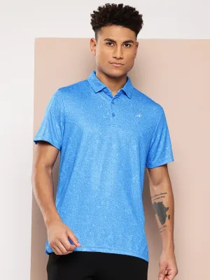 Alcis Men Printed Polo Collar Golf T-Shirt Brushed Interior Quick-Dry Fabric