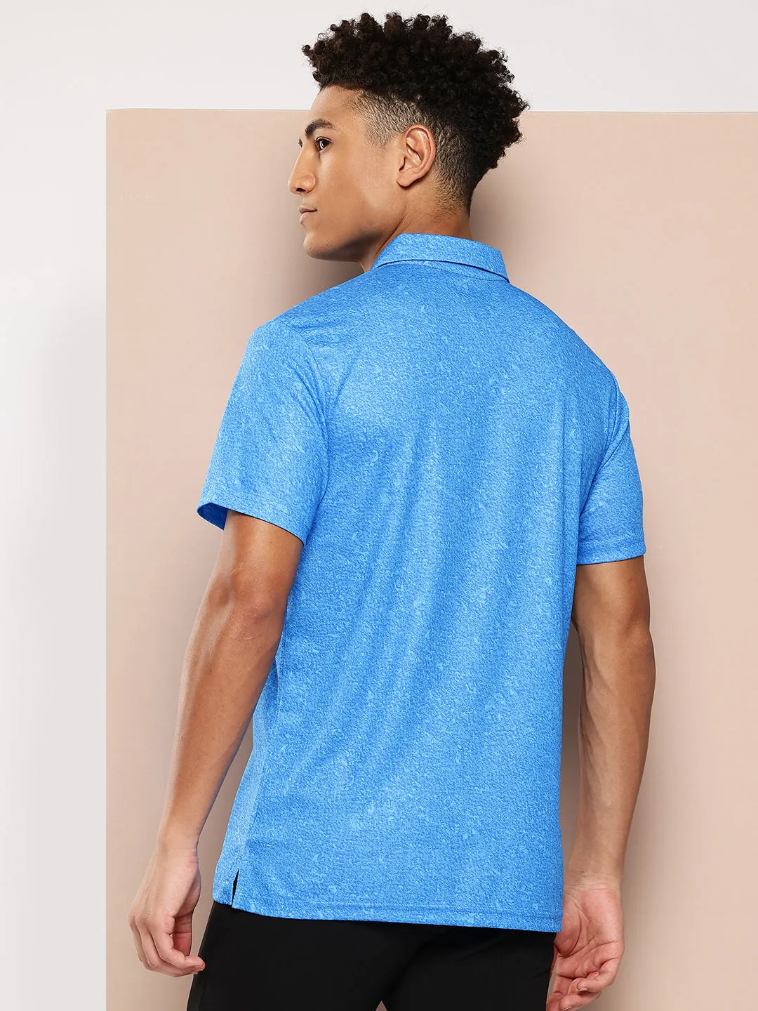 Moisture wicking Alcis Men Printed Polo Collar Golf T-Shirt