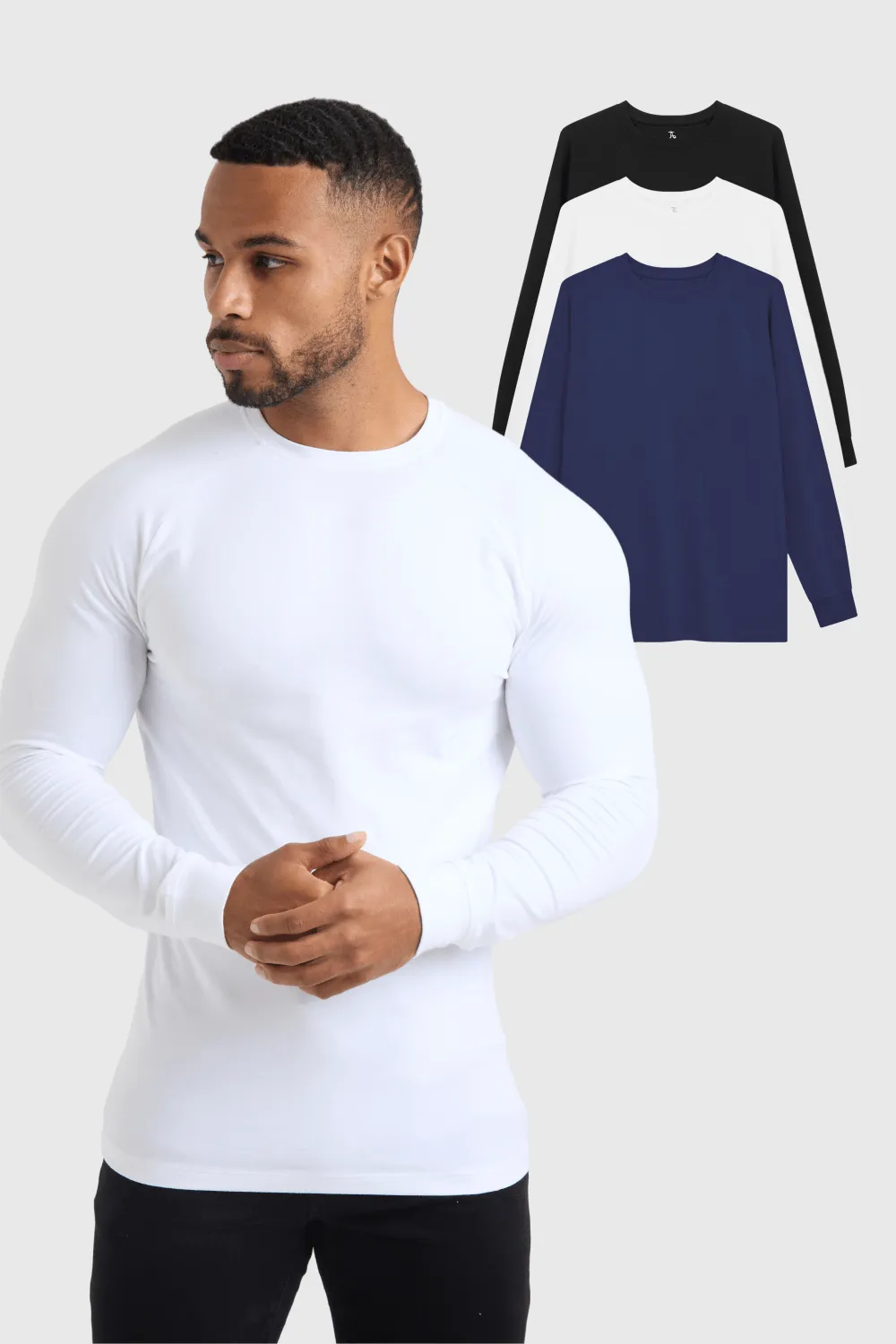 Athletic Fit Long Sleeve Favorites 3-Pack Sustainable Fibers