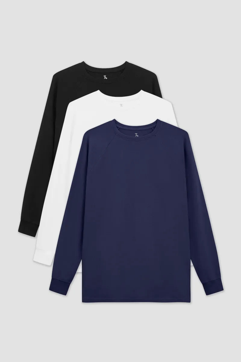 Low Profile Silhouette Athletic Fit Long Sleeve Favorites 3-Pack