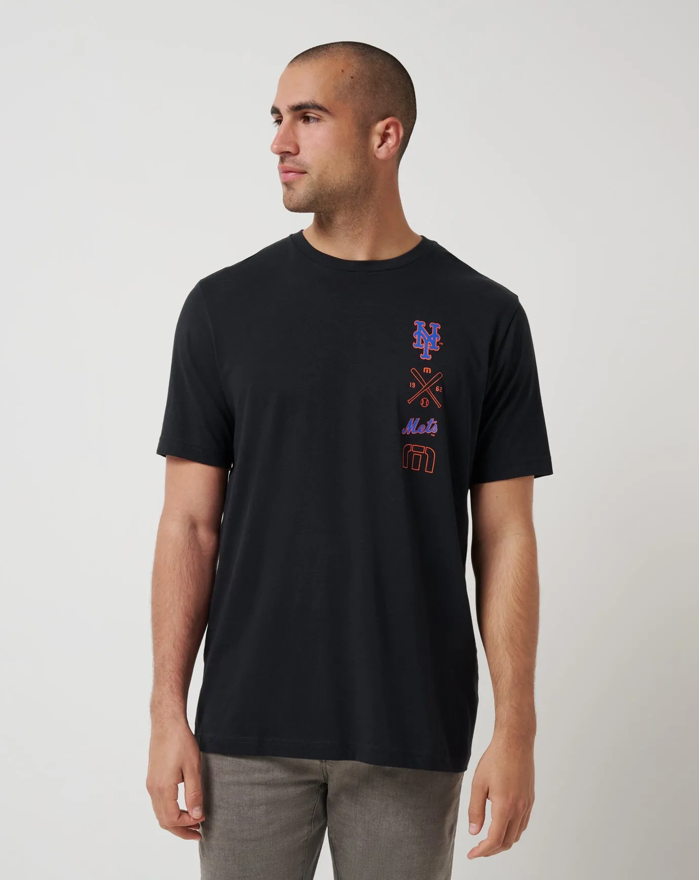 Floral Pattern Subtle Logo Placement New York Mets Sunset Slam 2.0 Tee