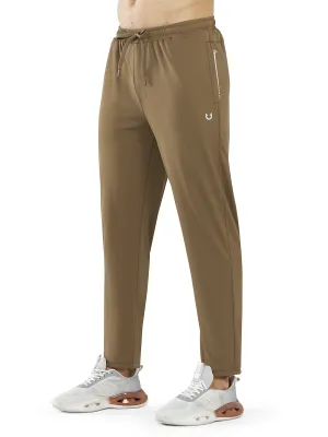 Men's Athletic Work Pants Lightweight Track Joggers for Gym Running Odor Control Fabric Neutral Tone
