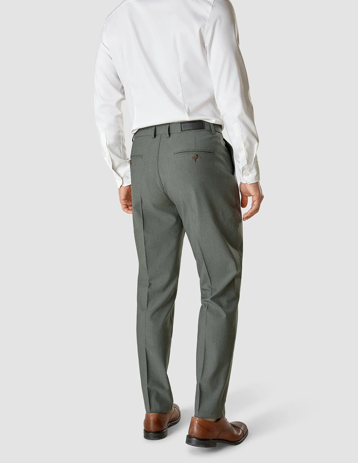 Essential Suit Pants Regular Green Melange Chilly Comfort Breathable wear