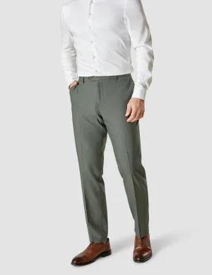 Essential Suit Pants Regular Green Melange Relaxed Fit Design