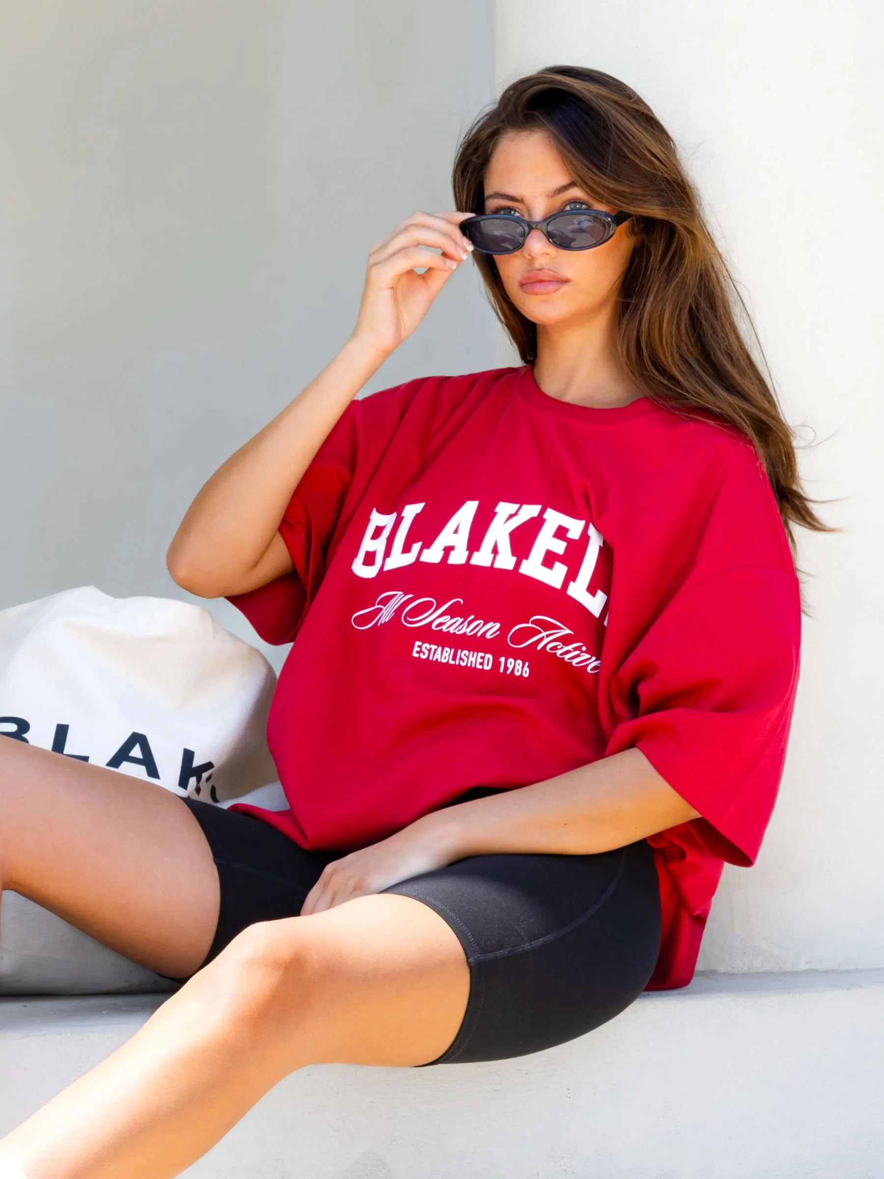 Melrose Ultra Oversized T-Shirt - Cherry Red brandable Comfortable Weave