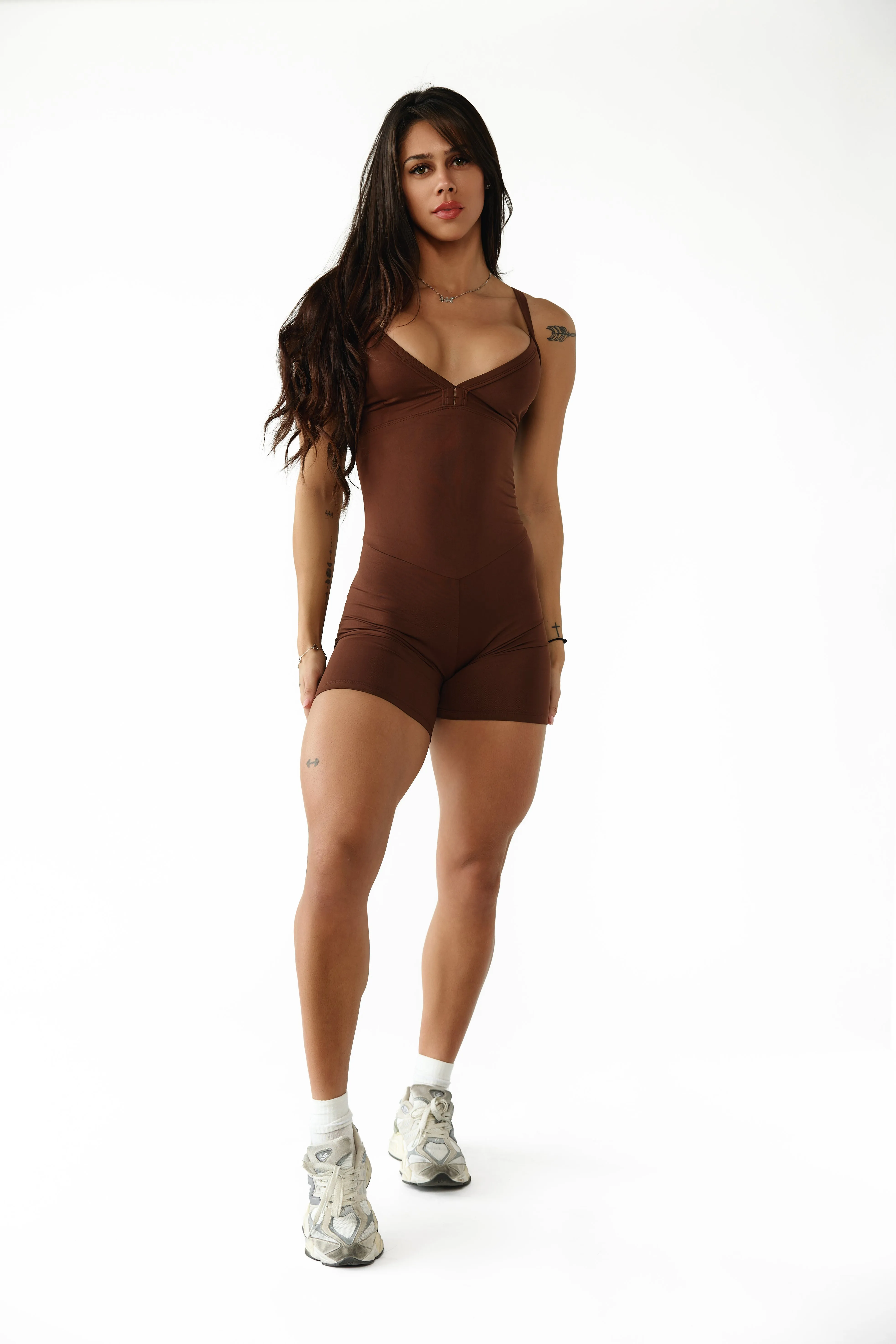 Resort Relax Mocha Web Spire Bodysuit
