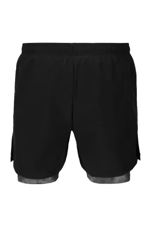 BOATHOUSE Men's Double Layer Training Shorts Legend Glow Holiday Glow
