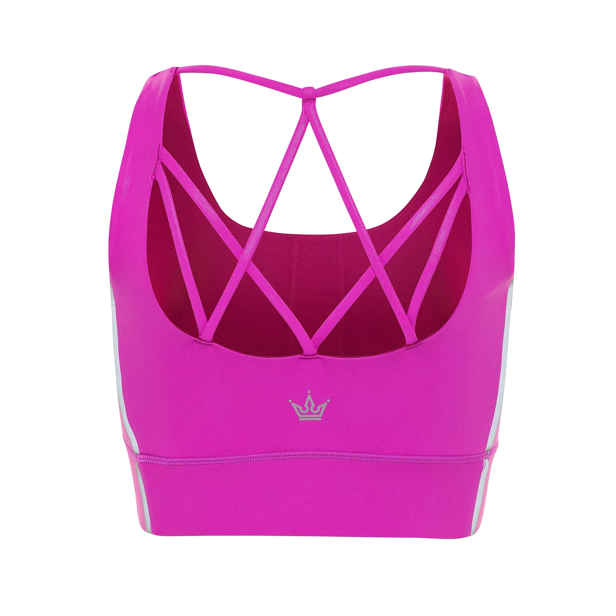 Wrinkle-Resistant Sweat Wicking Liner Electric Berry Sports Bra