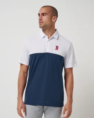 Boston Red Sox Home Run Leader Polo Herringbone Texture Weekend Escape