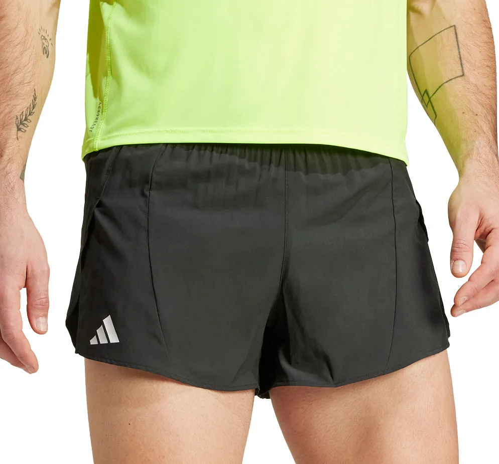 Daily Essential Multi Pocket Functionality adidas Adizero Essentials Mens Split Running Shorts - Black