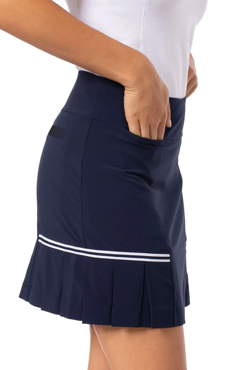 Non-Pilling Date-Night Blueberry Skort