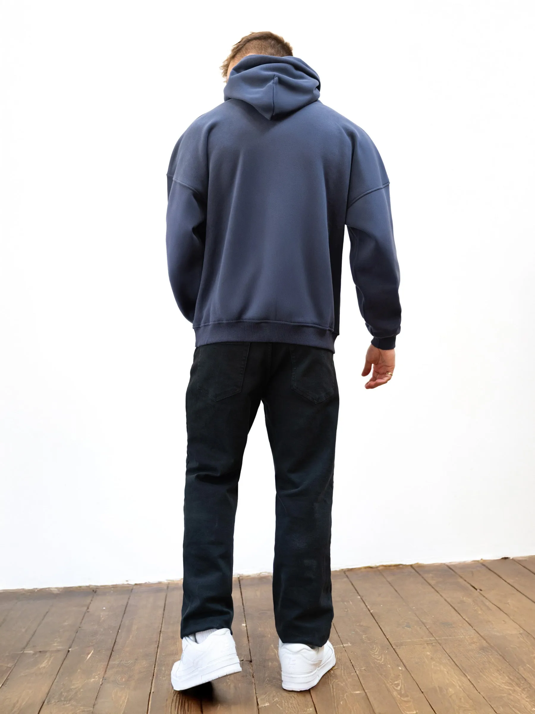 Sami Relaxed Hoodie - True Navy simple design