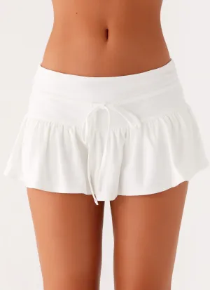 Landon Mini Skort - White Fashionable Fit