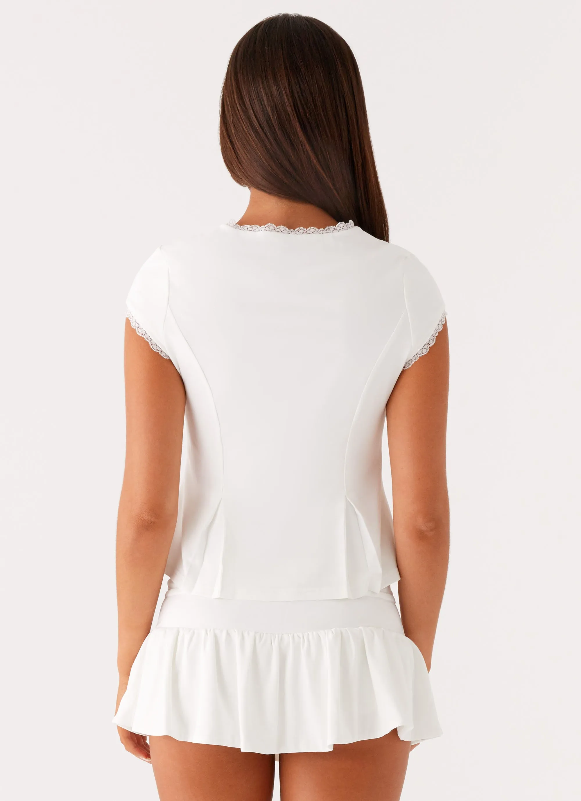 Landon Mini Skort - White Seasonal Must-Have Weekend Fresh