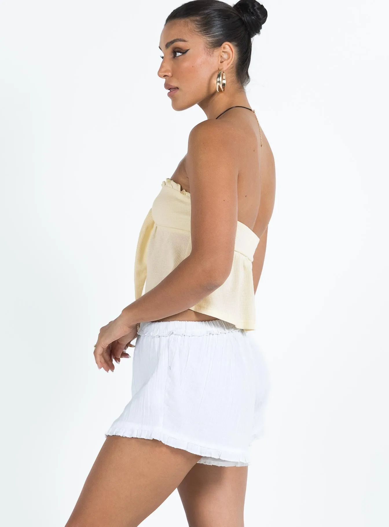 Daisy Shorts White Flex Fit Day Glow