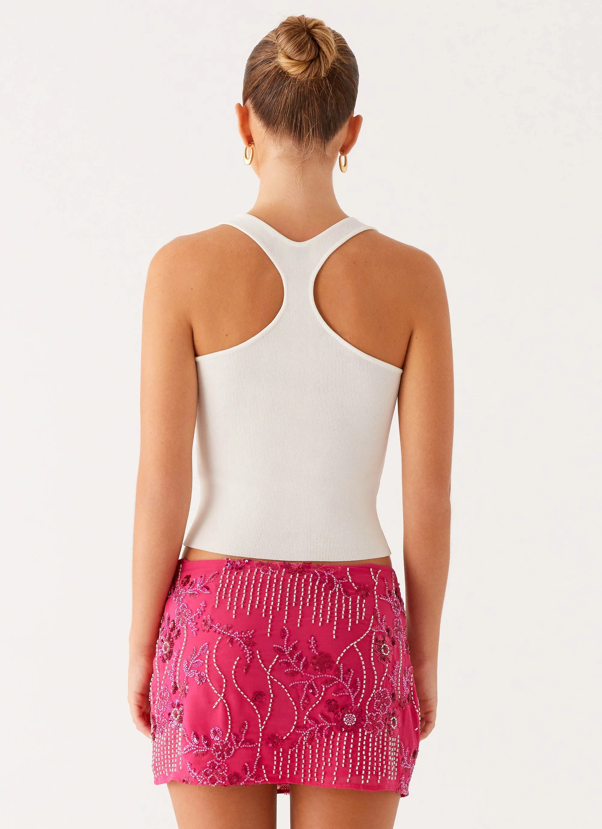 Adored By You Mini Skirt - Fuchsia Inner Smile