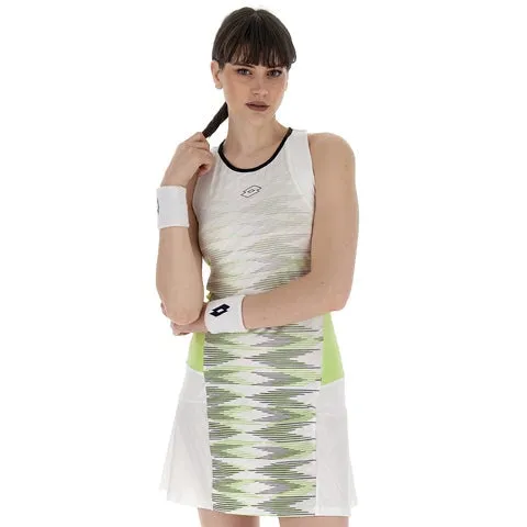 Women's White/Green Tech I D4 Dress Bow Accent Sheer Look