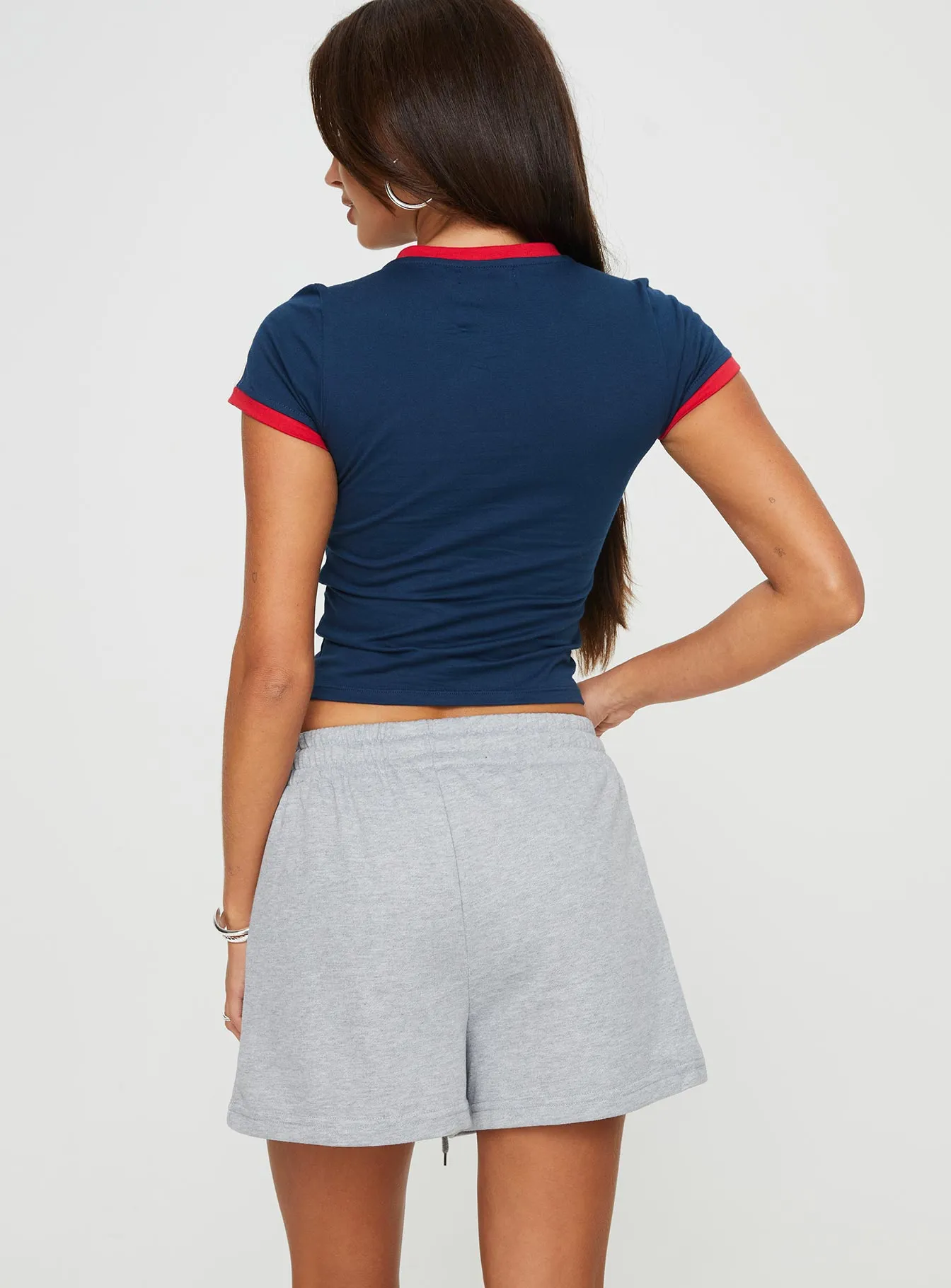 Neat Edge Eito Longline Sweat Shorts Grey