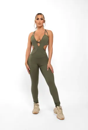 Outdoor Club Forest Ribbed Bodysuit (Light Supplex)