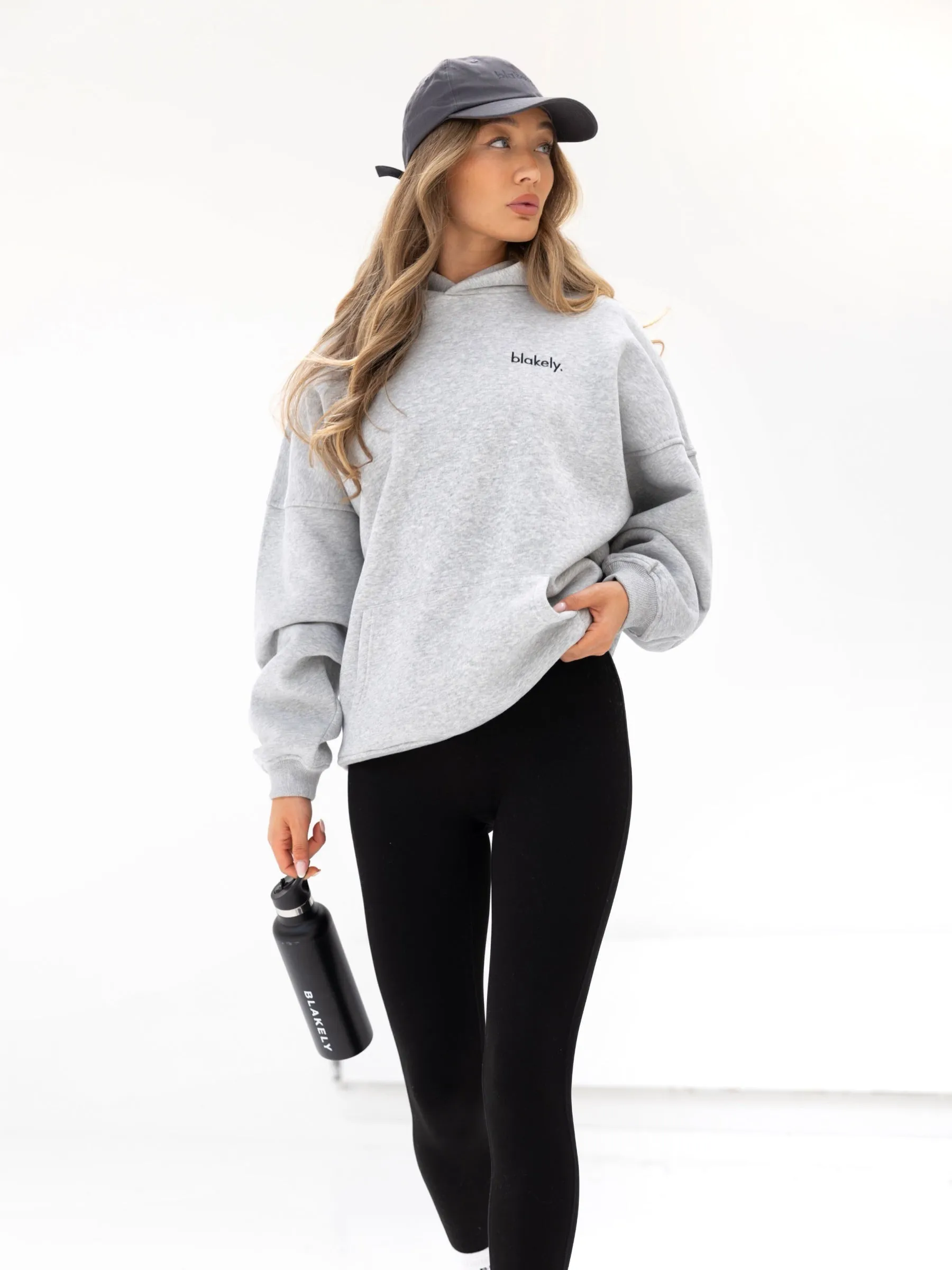Sami Oversized Hoodie - Marl Grey Giraffe like