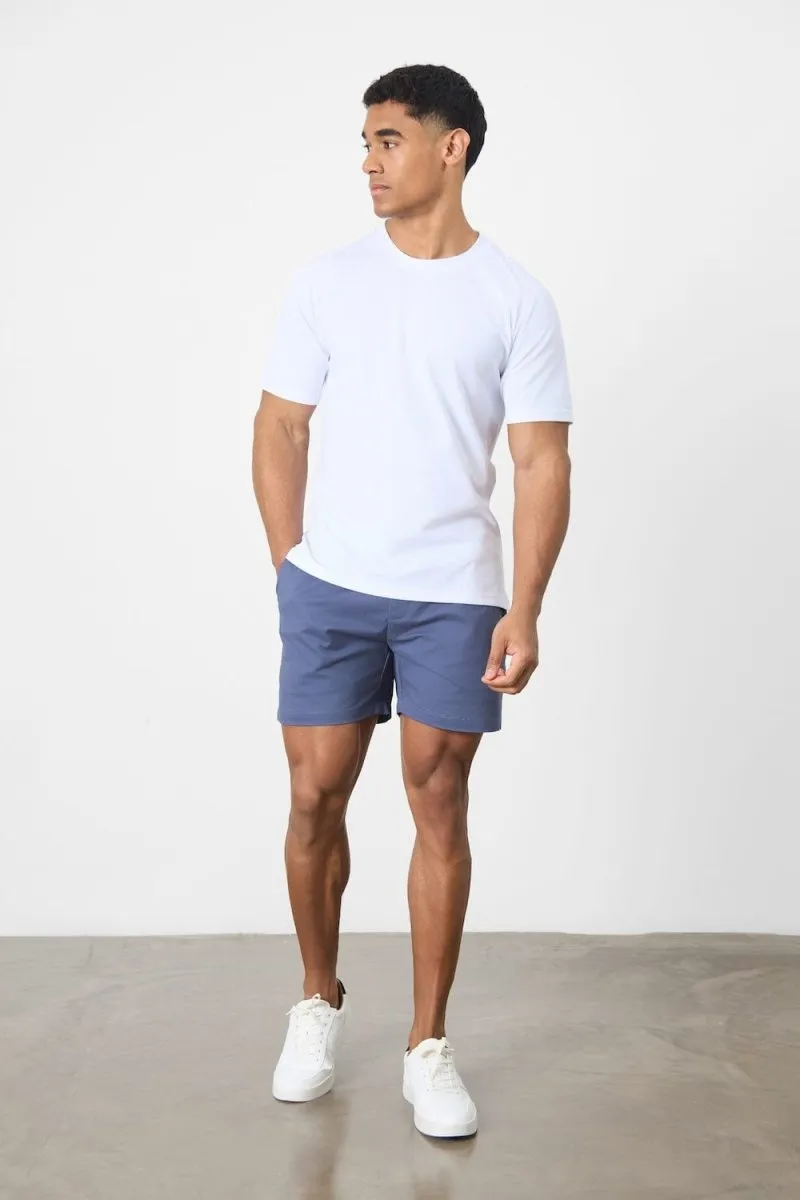 Textured Jersey T-Shirt in White EcoFriendlyMaterial