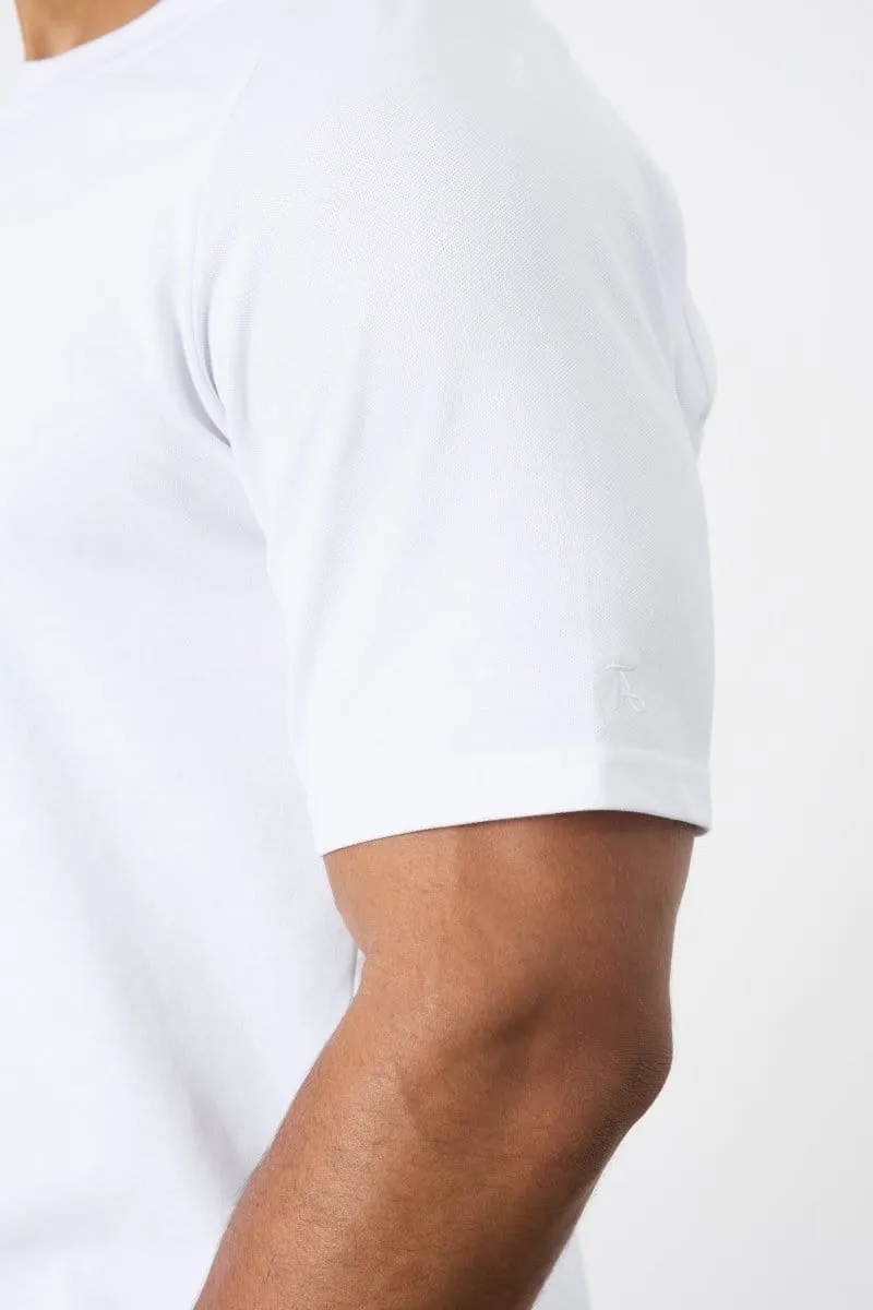 Comfy Fit Wear Textured Jersey T-Shirt in White