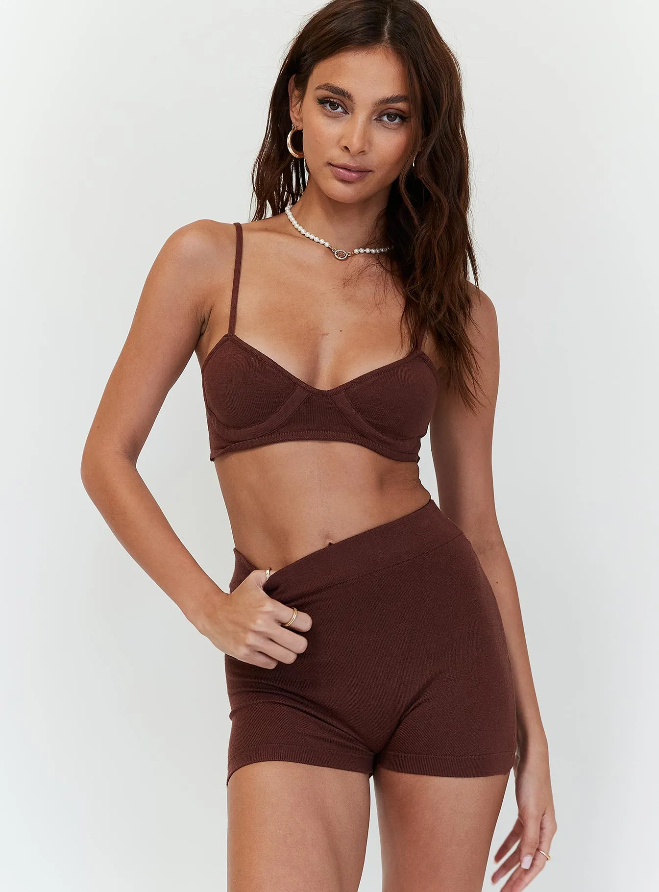Rachel Set Brown Reflective details