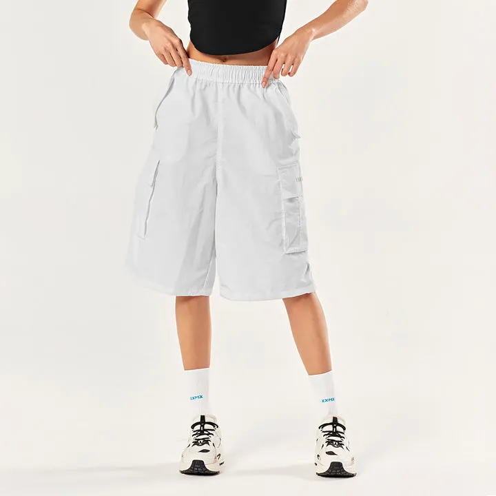 Holiday Glow Lightweight Material Street Wide Cargo Shorts