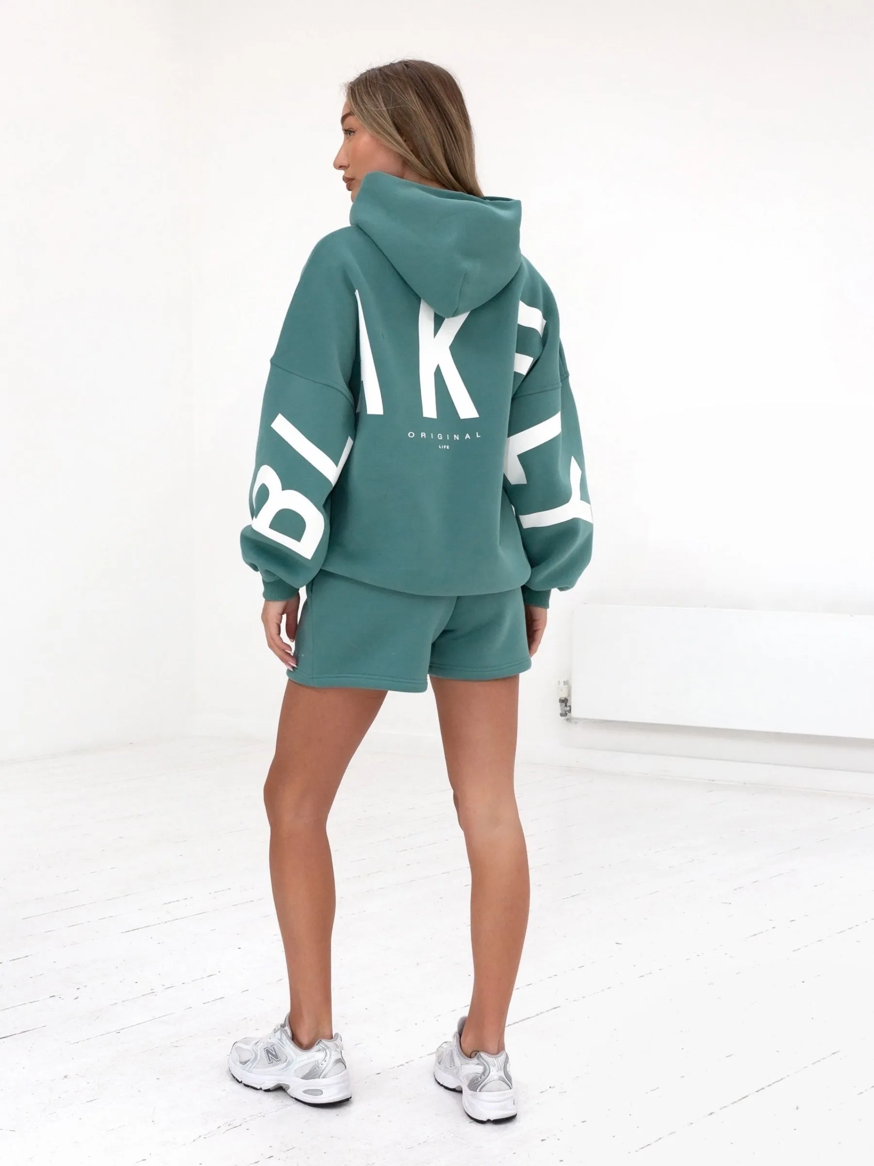 Isabel Oversized Hoodie - Dusty Teal minimalistic