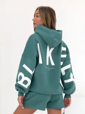 Isabel Oversized Hoodie - Dusty Teal Anti Static Material Trend-Driven