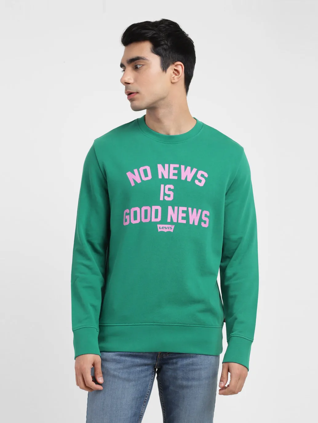 Workout Gear cleaning outfit Men's Typography Crew Neck Sweatshirt