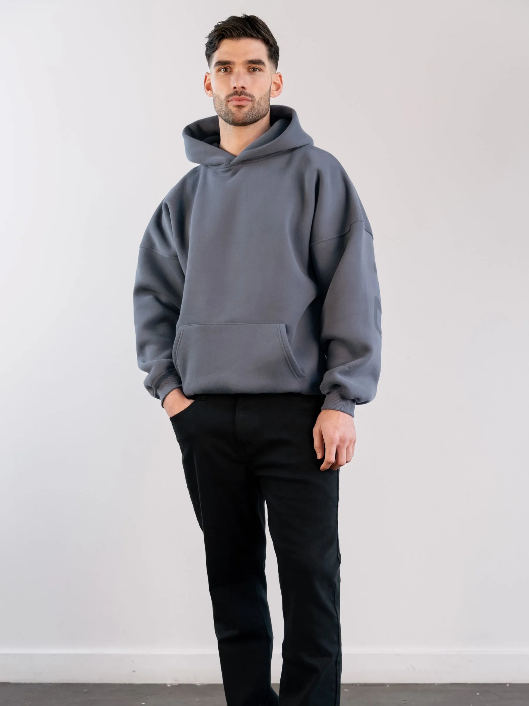 Tonal Idris Oversized Hoodie - Blue Glamorous touch