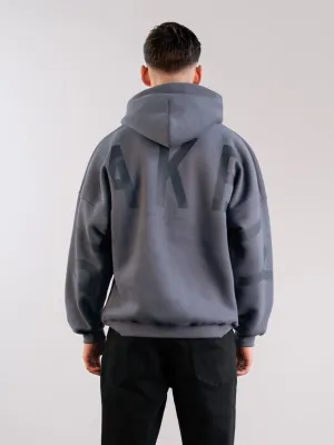 City Streets Tonal Idris Oversized Hoodie - Blue