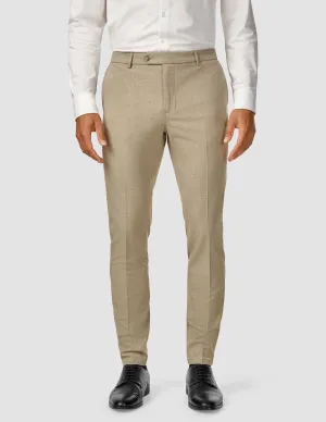 Essential Suit Pants Slim Beige Melange Zip-off legs