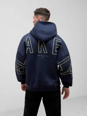 Anti Odor Dad Uniform Embroidered Idris Oversized Hoodie - Yellow