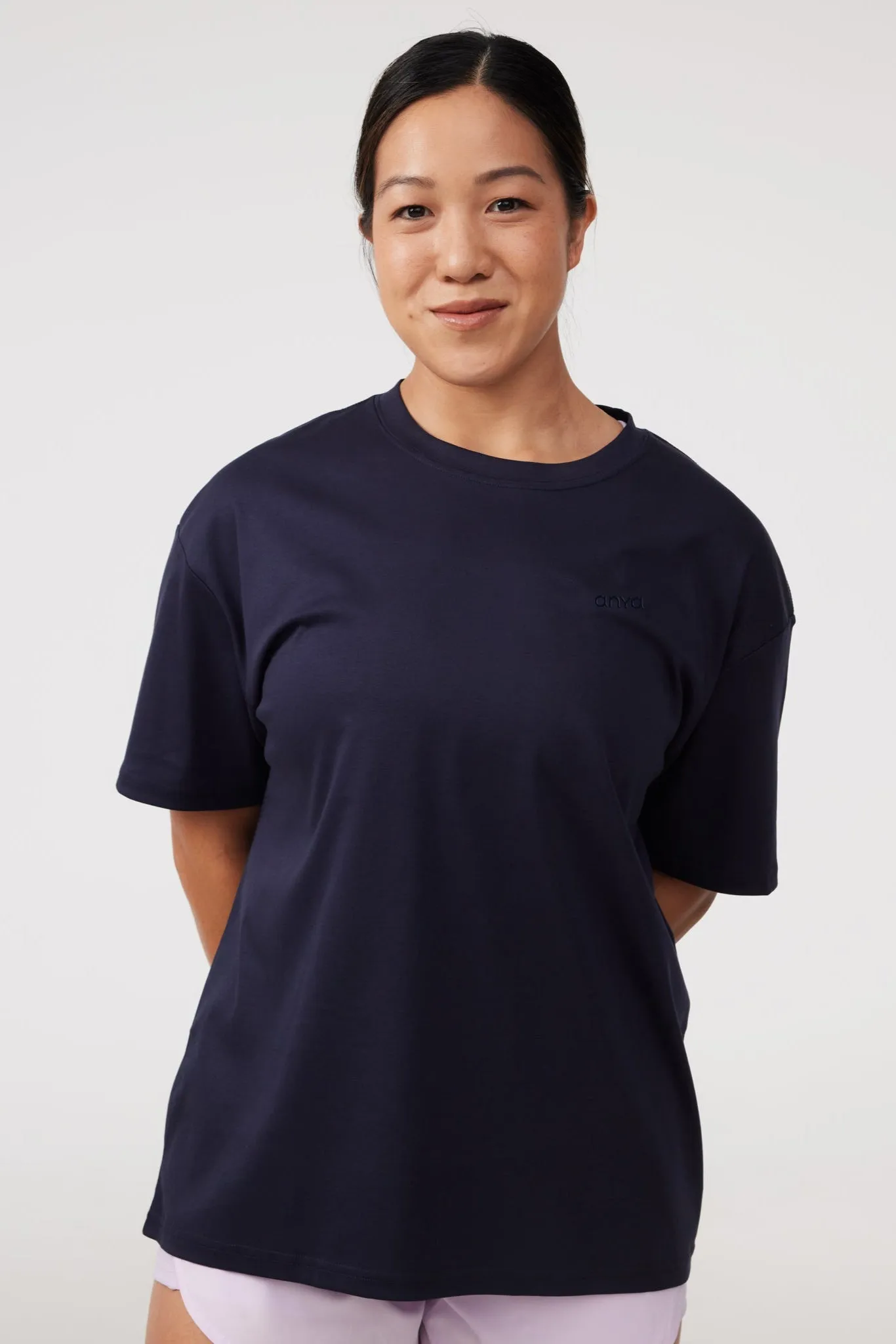 Comfortable Casual AntiStatic Properties Oversized Tee in Ocean