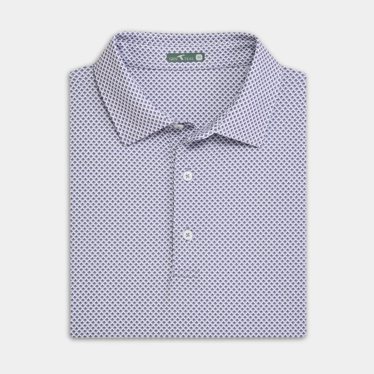 Purple Ash Prismatic Printed Performance Polo TearResistant Fiber
