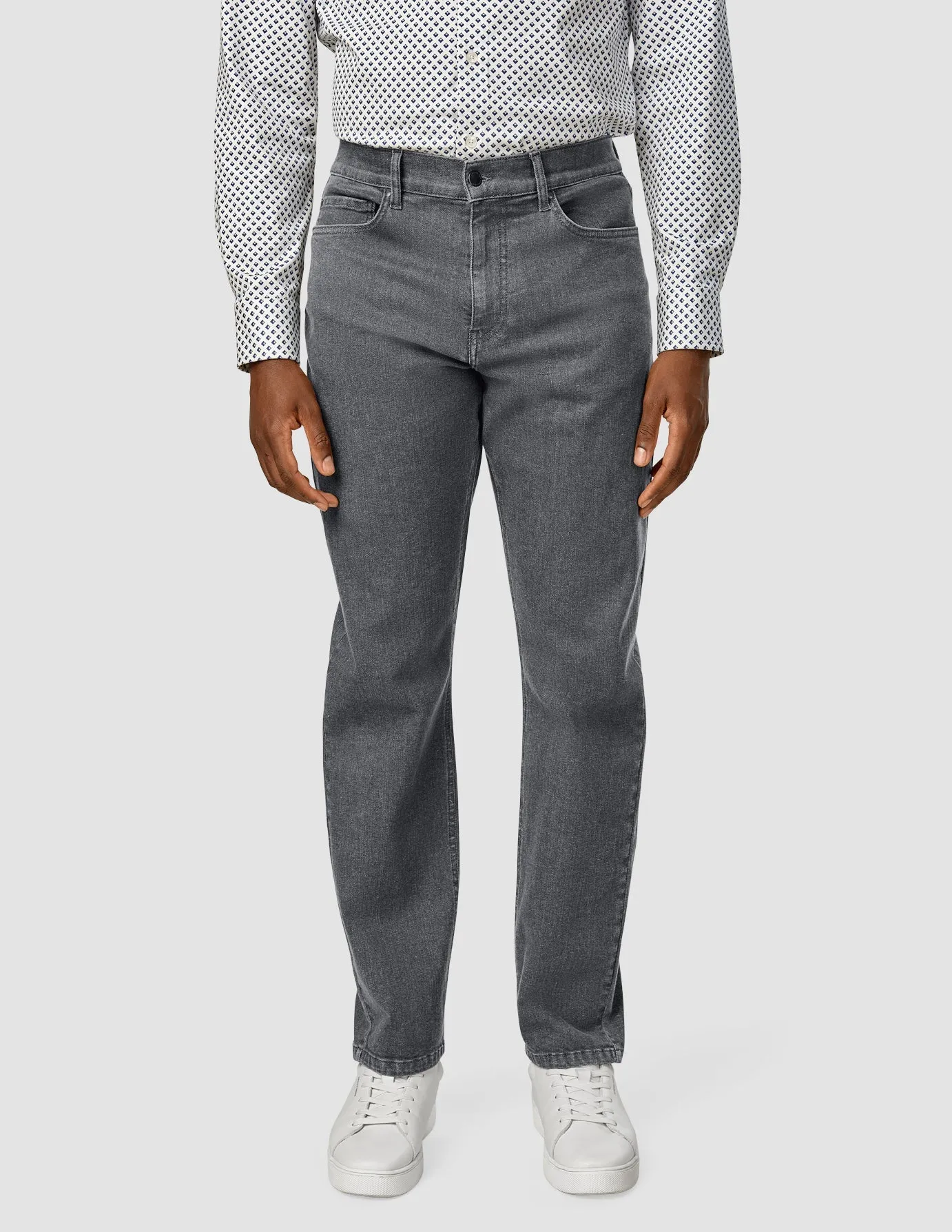 Office Wear Casual Classic Jeans Regular Dark Grey