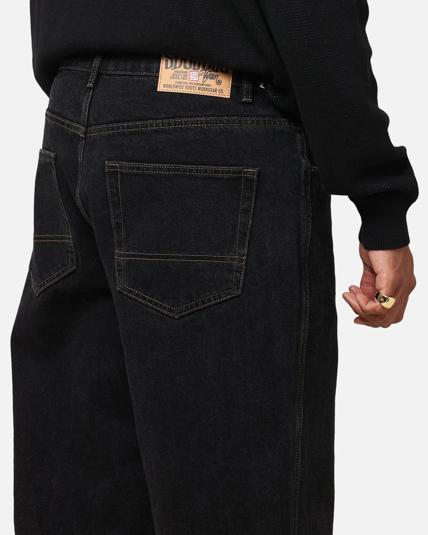 Neutral Cut Lightweight Earthy Nature Lover S Double Denim Standard Jeans Black Wash